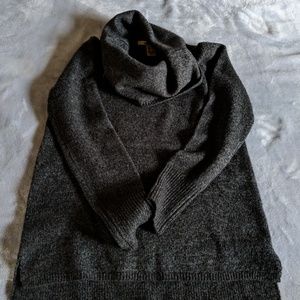 New Charcoal Grey Cowl Neck Sweater Small